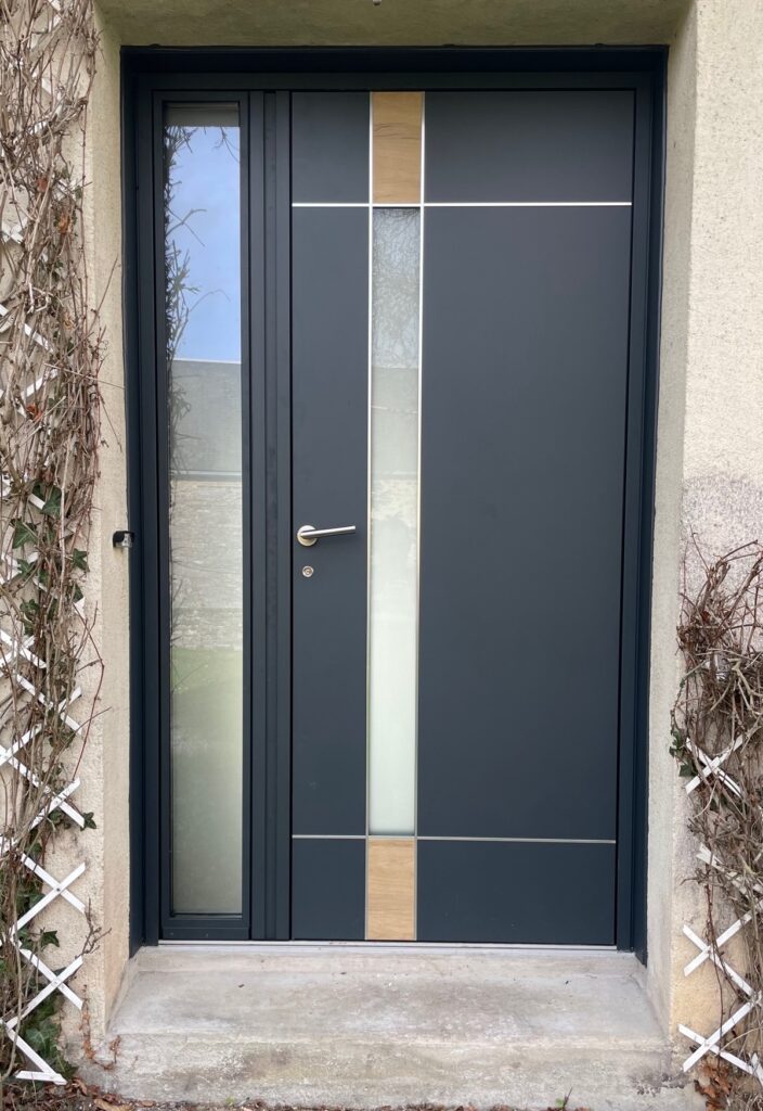Porte d'entrée aluminium K-Line Déclic Habitat