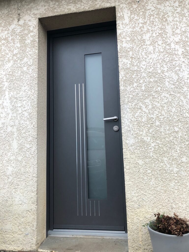 Porte d'entrée en aluminium - Déclic Habitat